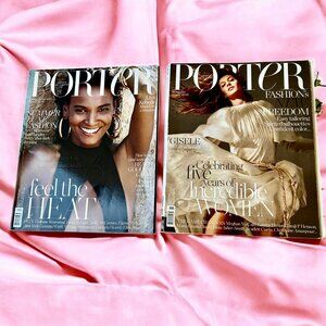 PORTER Magazine Fashion Net-A-Porter Summer + Spring 2019 lot of 2